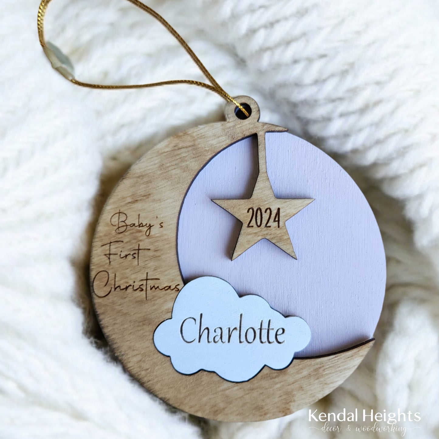 Baby's First Christmas 2024 - Stars & Cloud