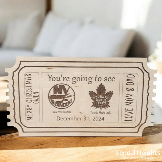 Personalized Wooden Ticket