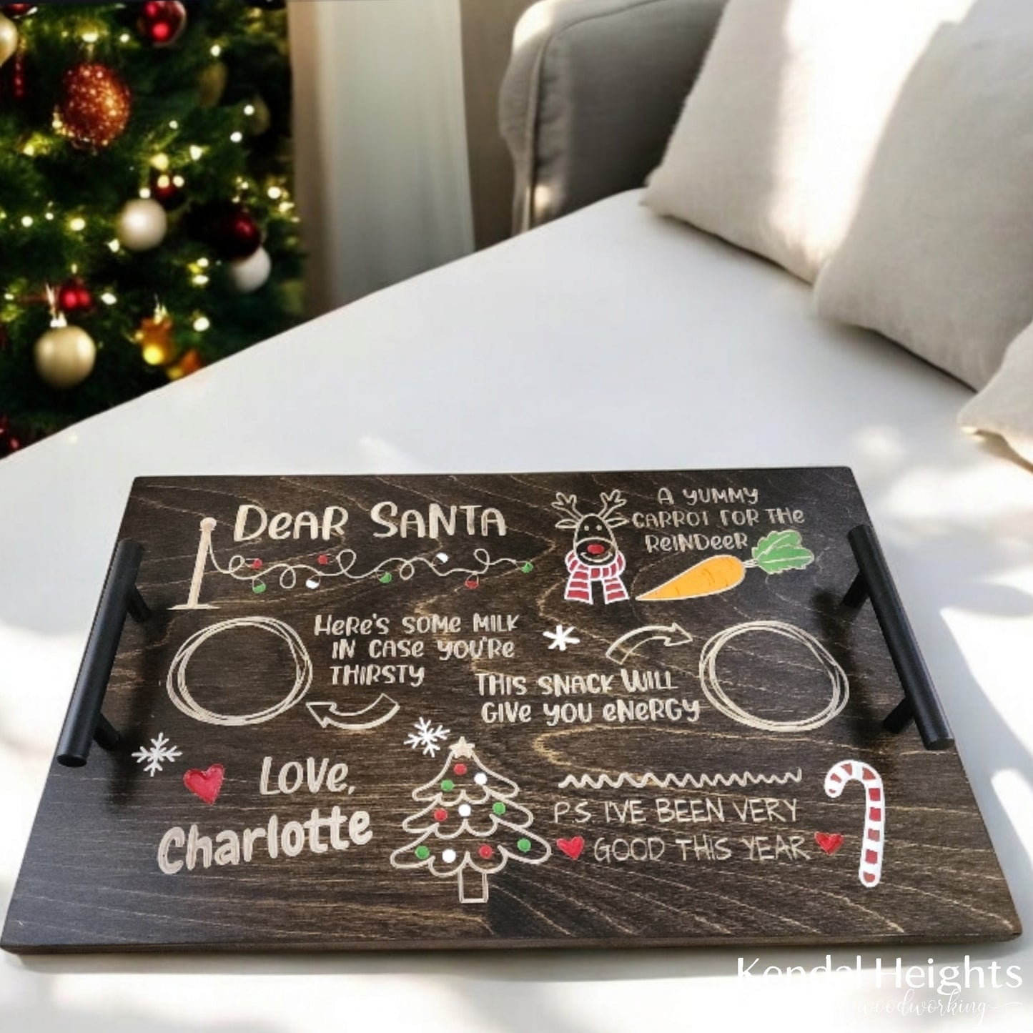 Children's Custom Milk & Cookie Tray