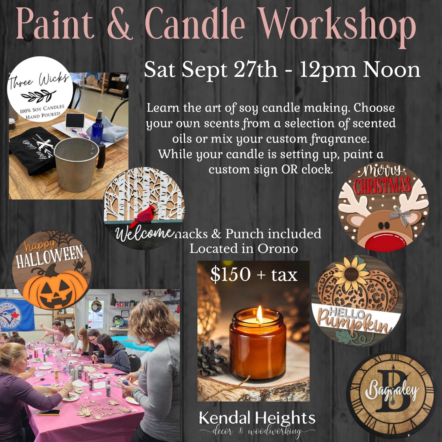 Candle & Paint Workshop - Deposit Only