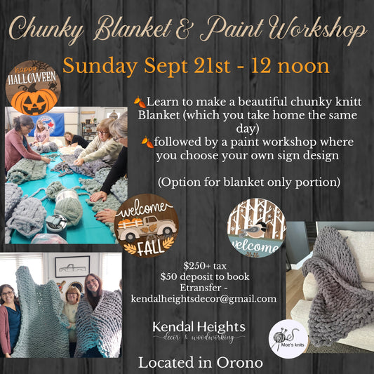 Sept 2025 - Blanket Workshop - Deposit Only