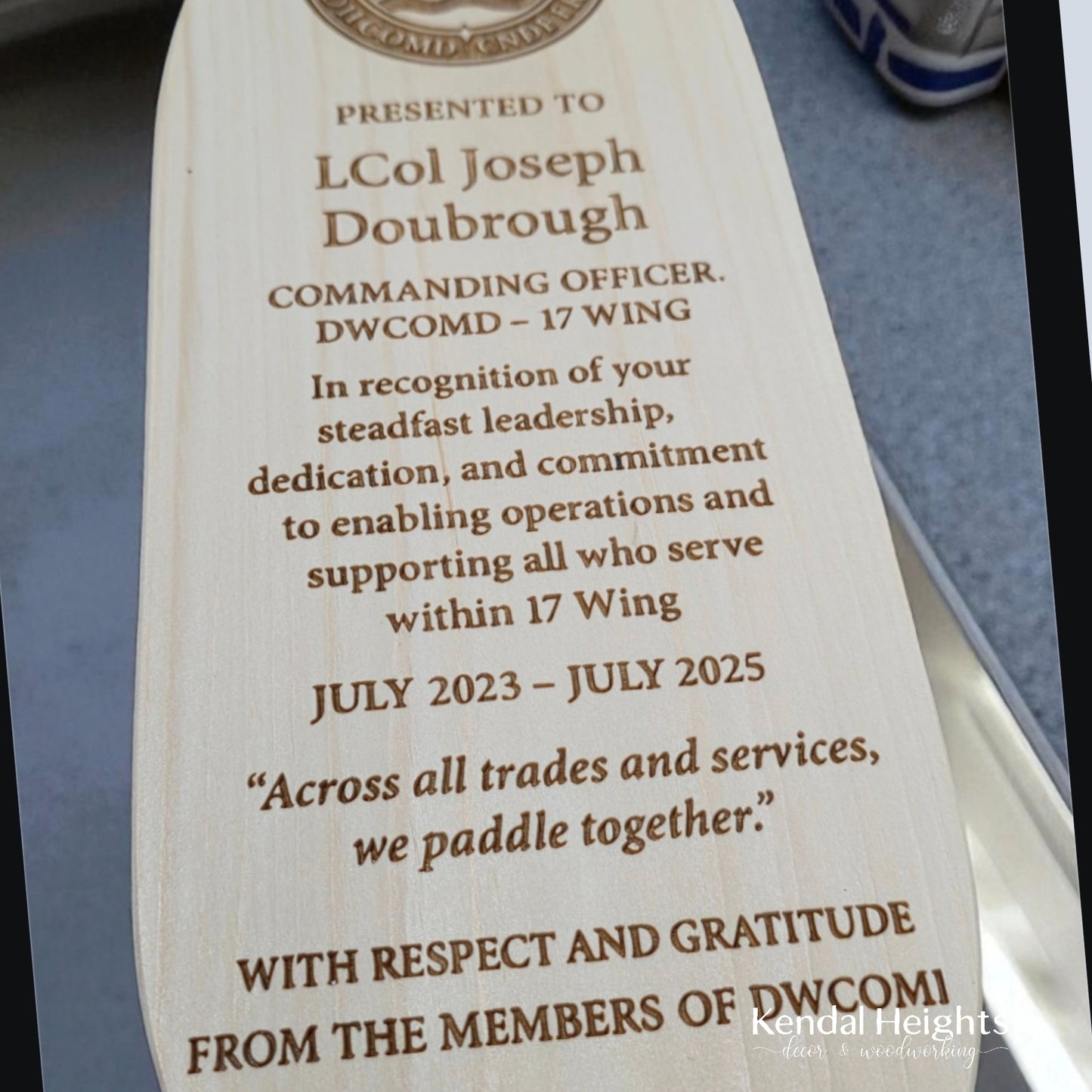 Laser Etched Paddle