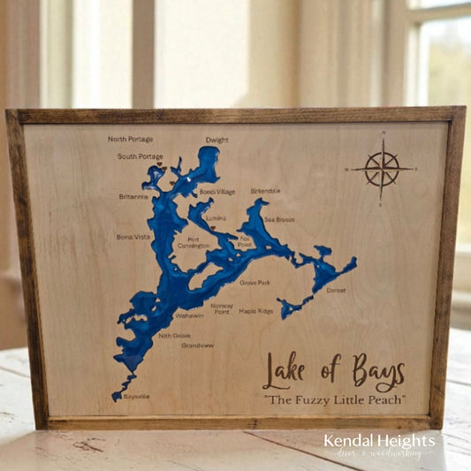 Laser Etched Lake Sign