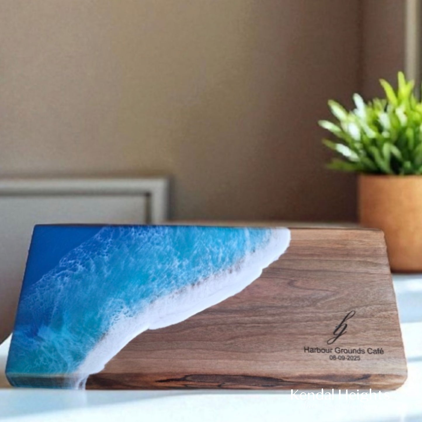 Epoxy Black Walnut Live Edge Charcuterie Board