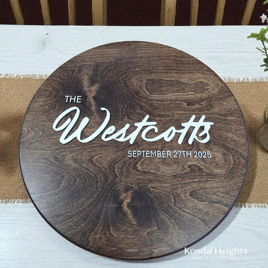 Raised Wedding Signing Board