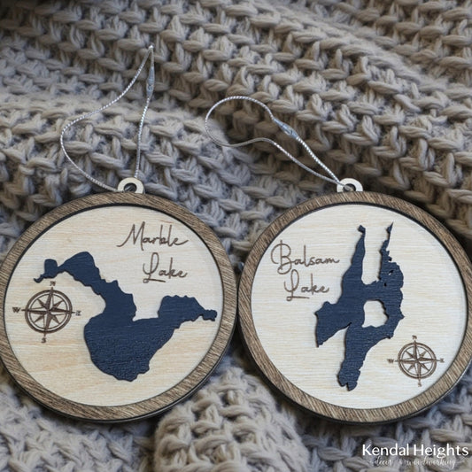 Raised Lake Ornaments
