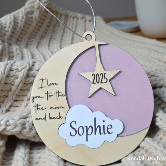 Baby's First Christmas - Stars & Cloud