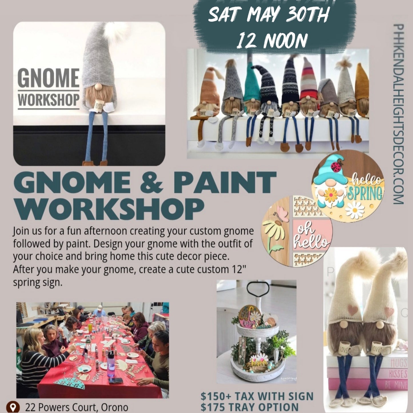 Spring Gnome & Paint - Deposit Only