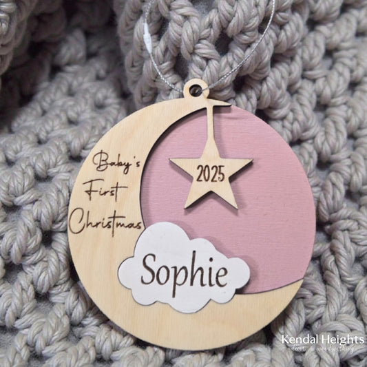 Baby's First Christmas - Stars & Cloud