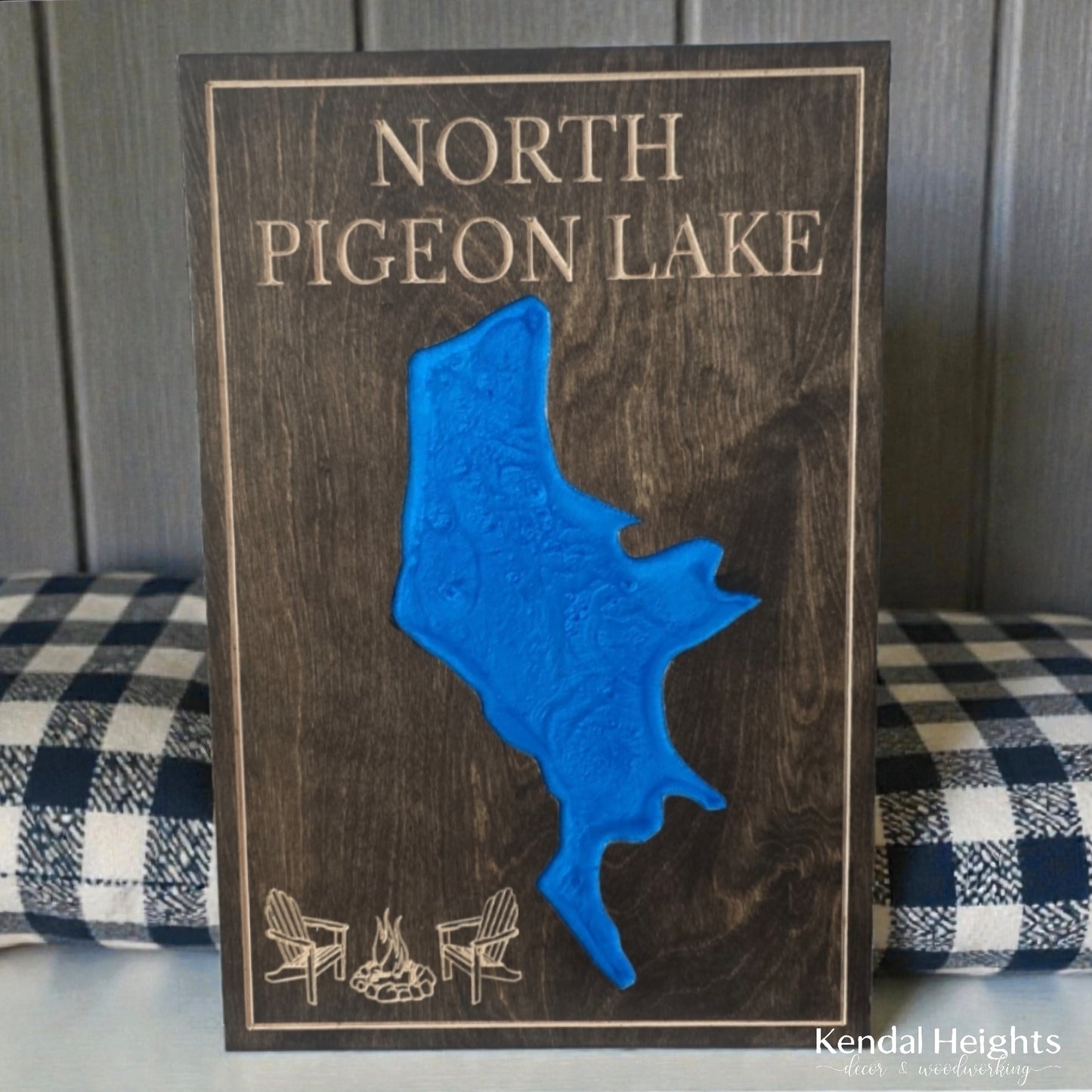 Engraved Lake Sign
