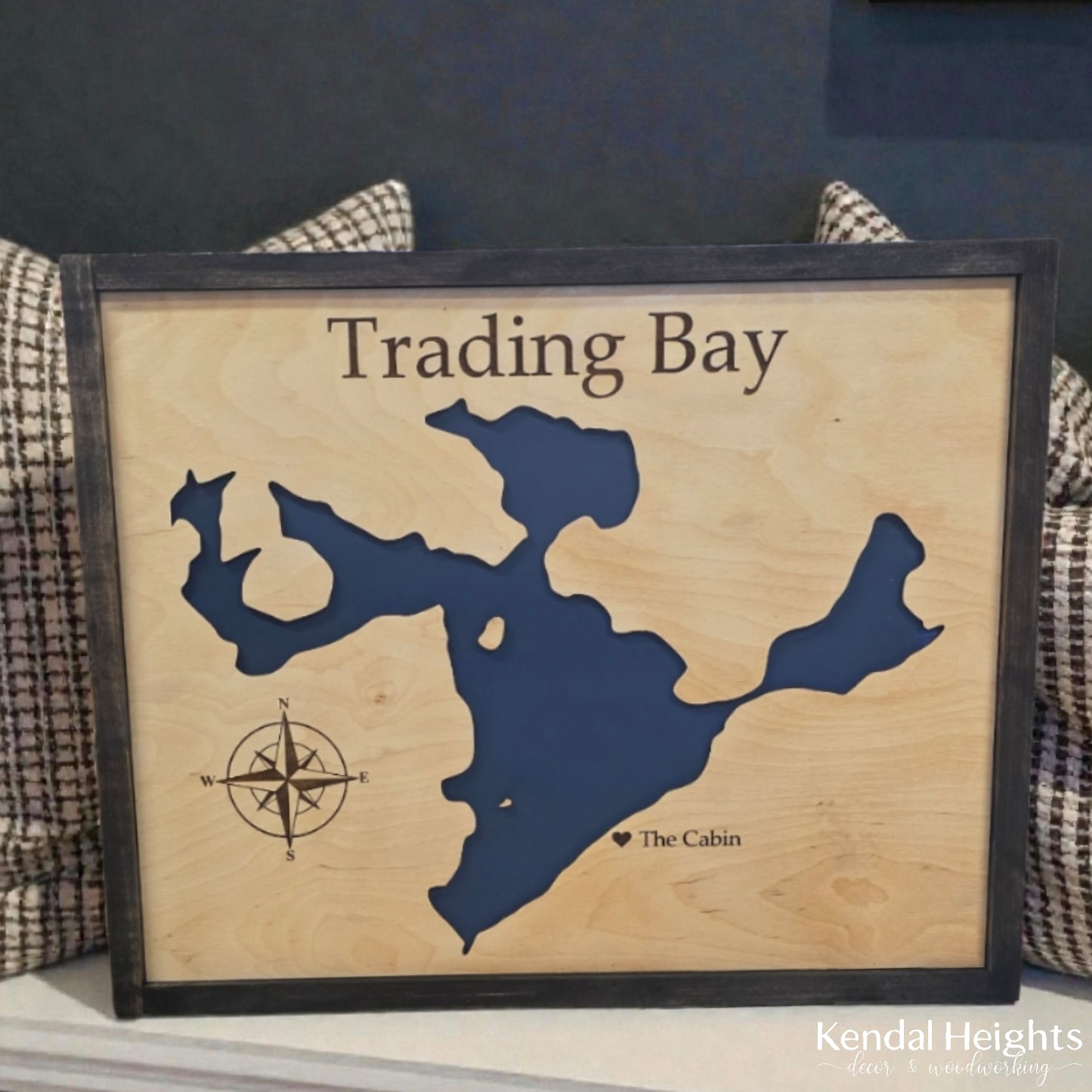 Laser Etched Lake Sign
