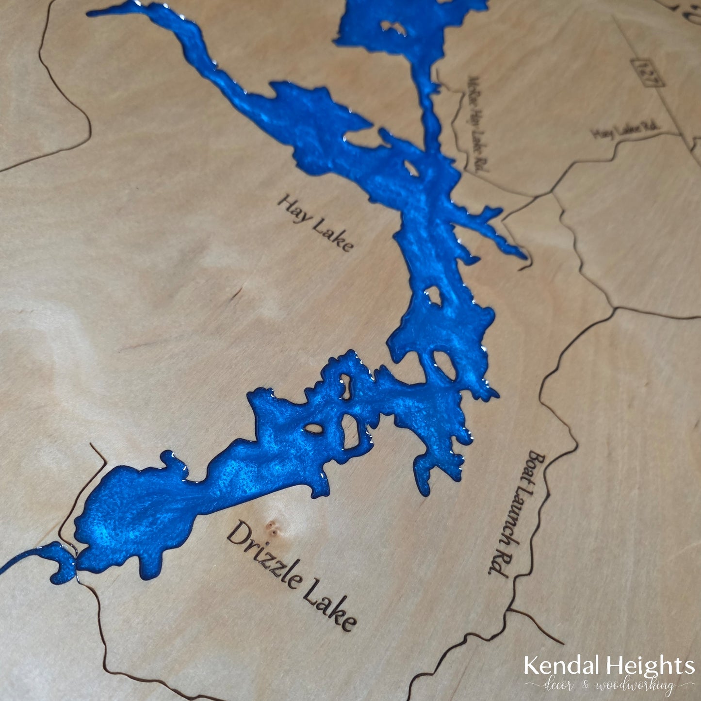Laser Etched Lake Sign