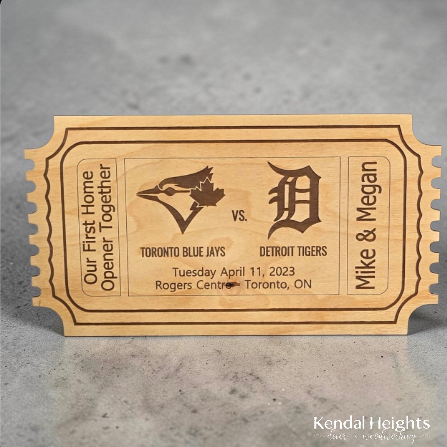 Personalized Wooden Ticket