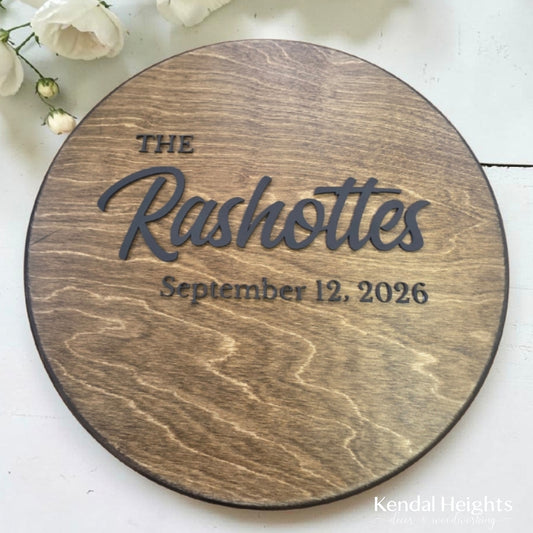 Raised Wedding Signing Board