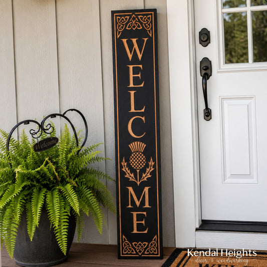 Custom Engraved Welcome Signs - SCOTISH THISTLE