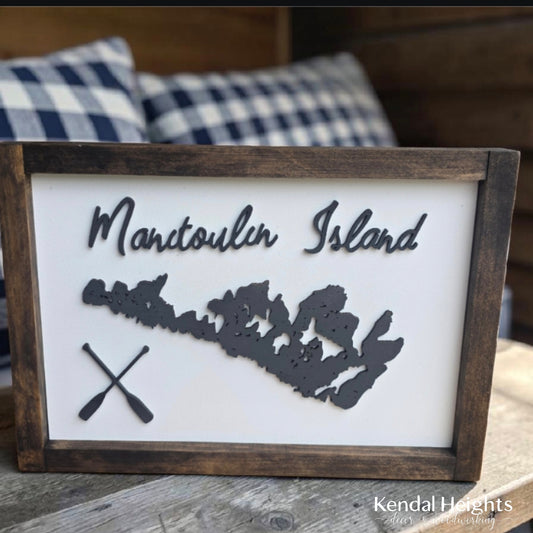 Layered Lake Sign