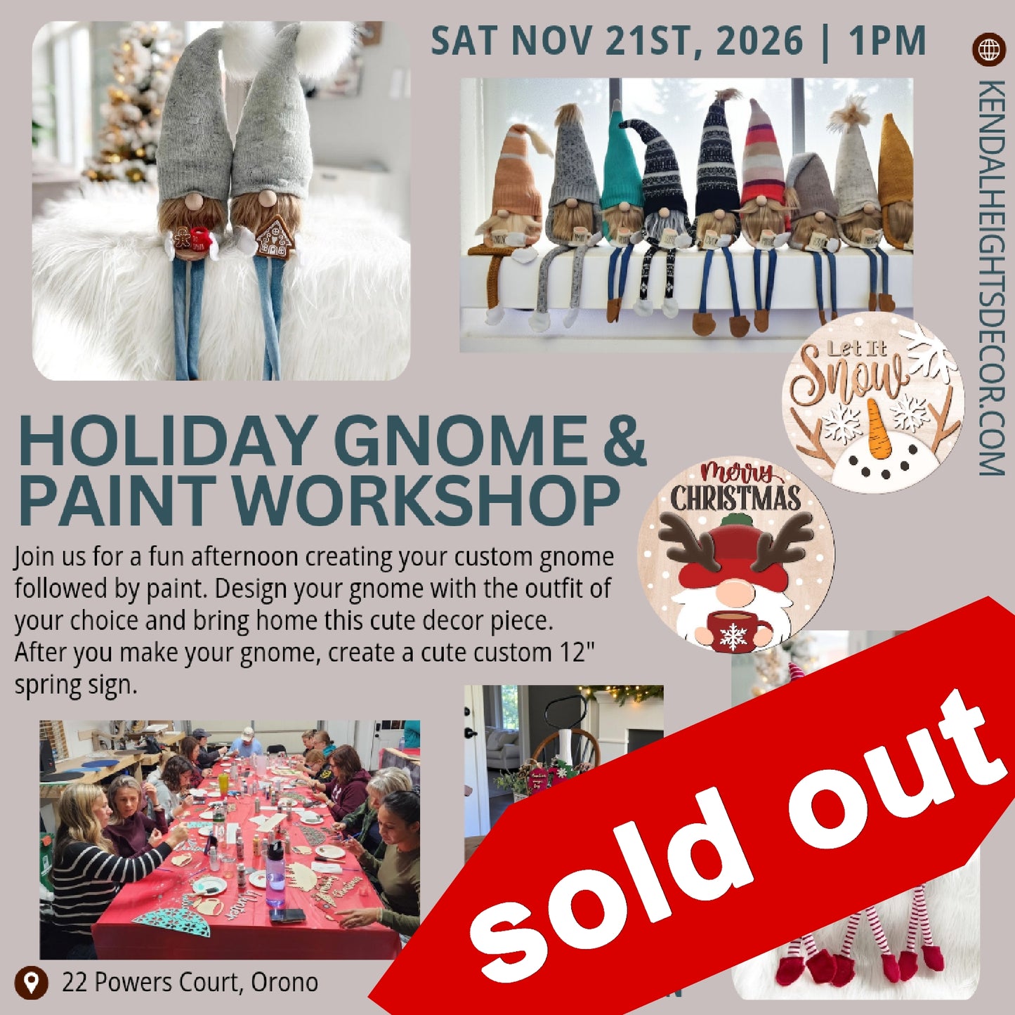 Holiday Gnome Workshop - SOLD OUT