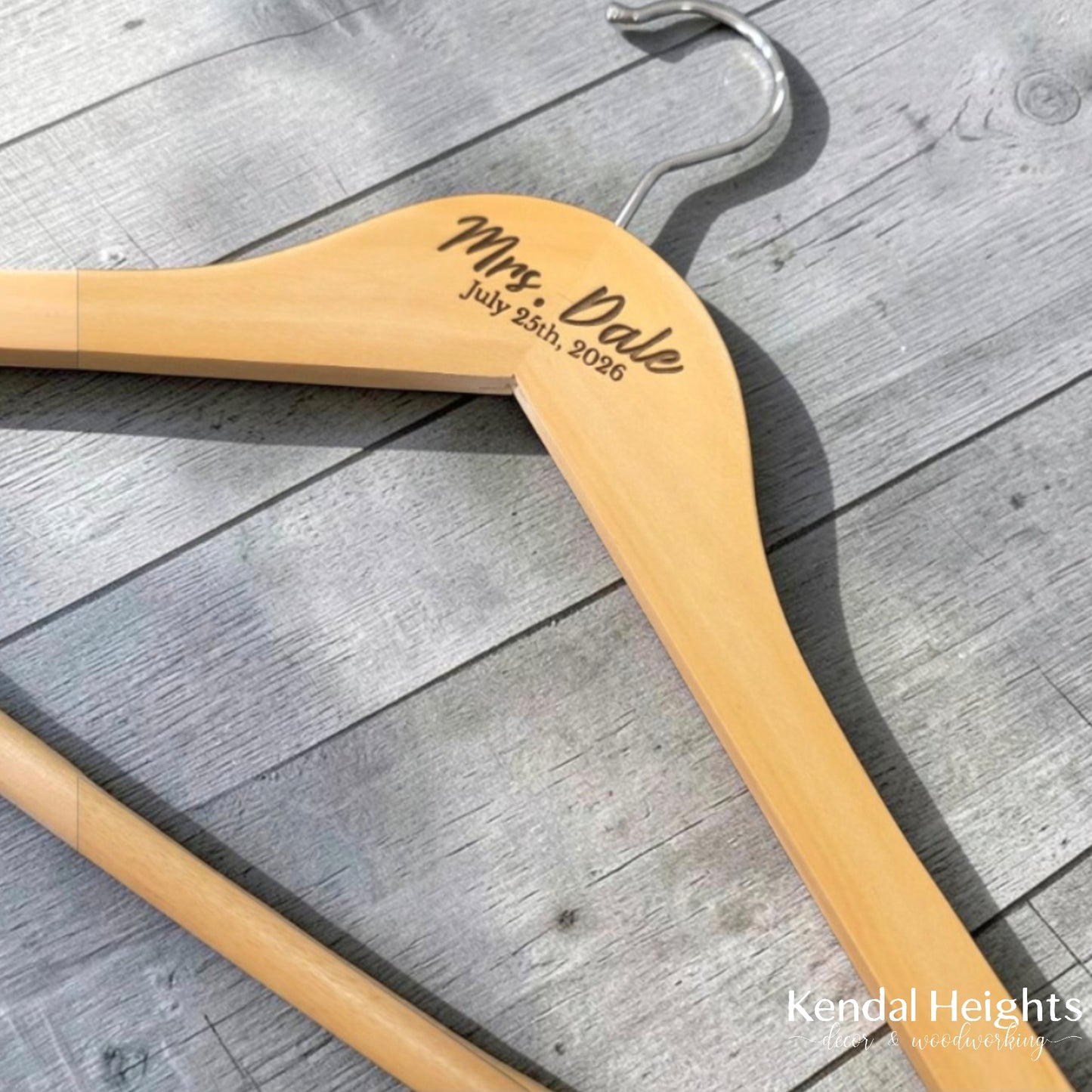 Laser Etched Wood Hangers