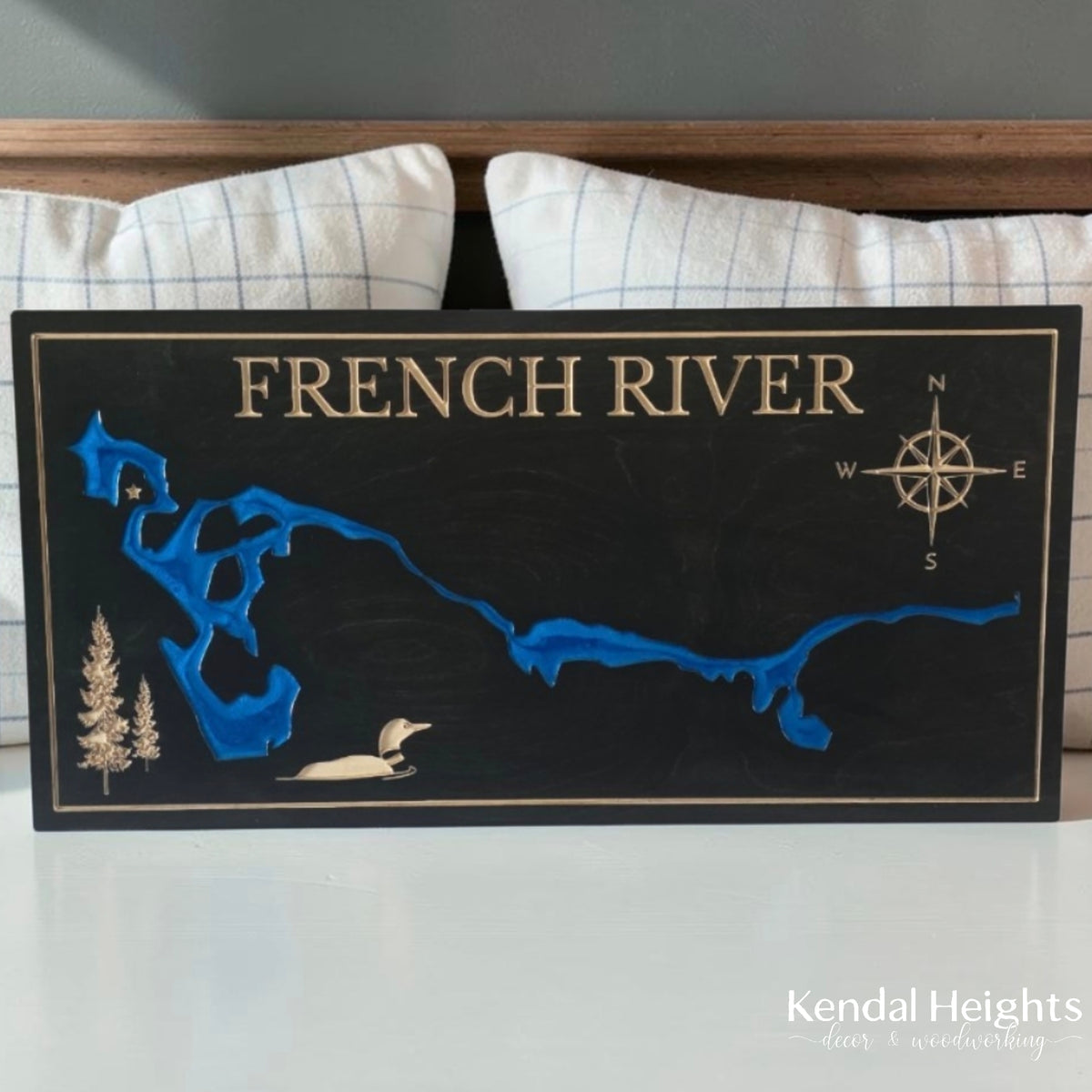 Engraved Lake Sign