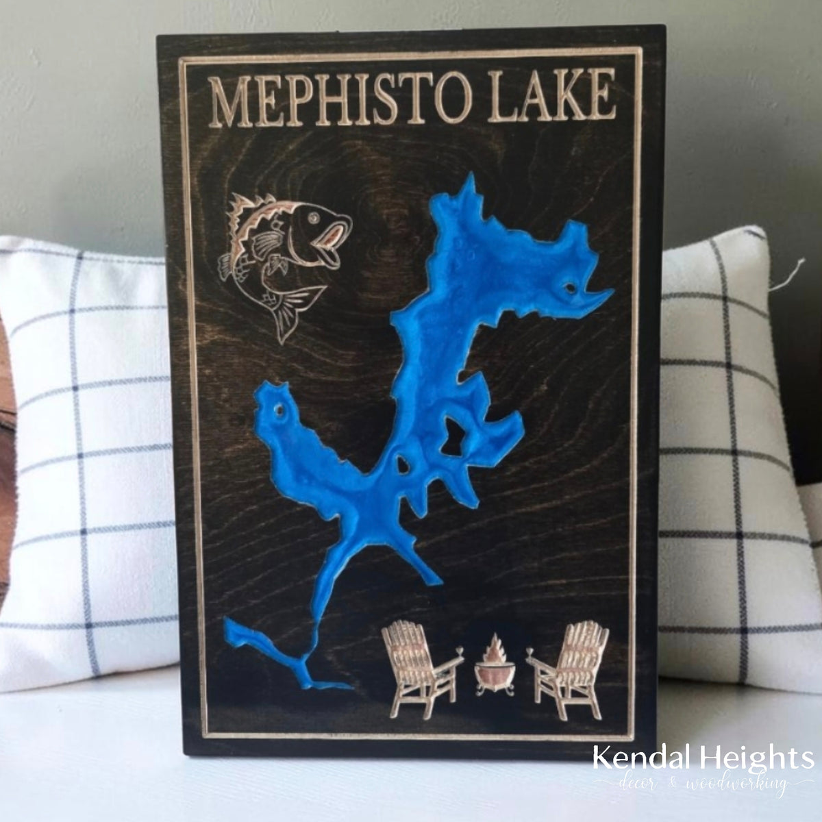 Engraved Lake Sign