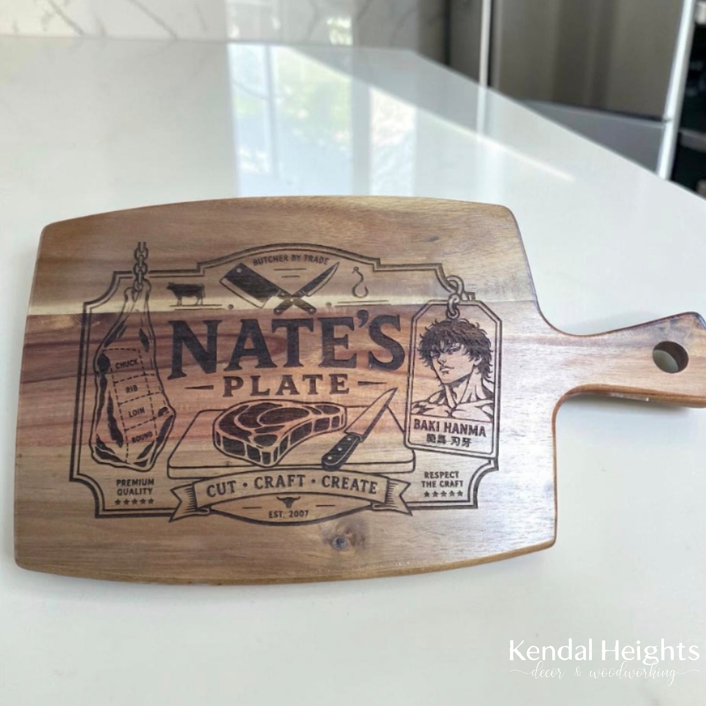 Acacia Cutting Board Paddle