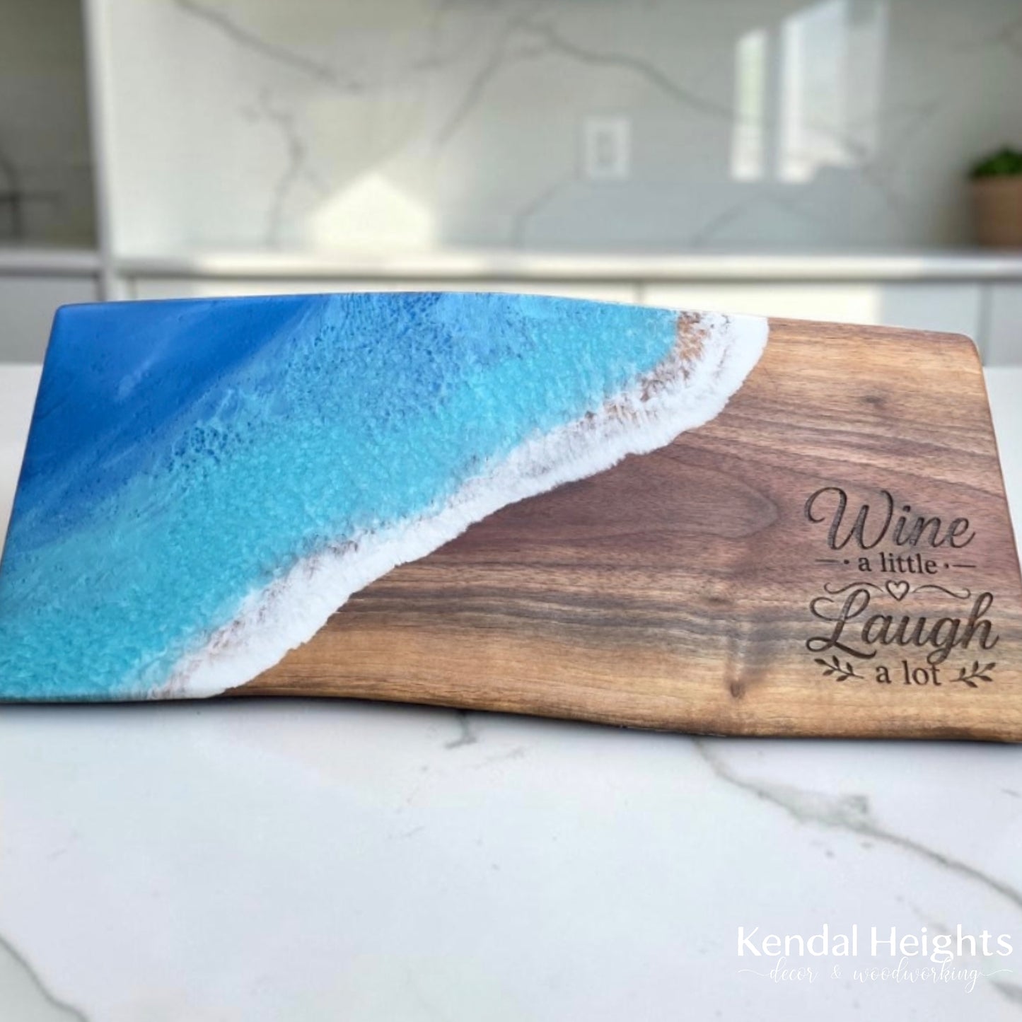 Epoxy Black Walnut Live Edge Charcuterie Board