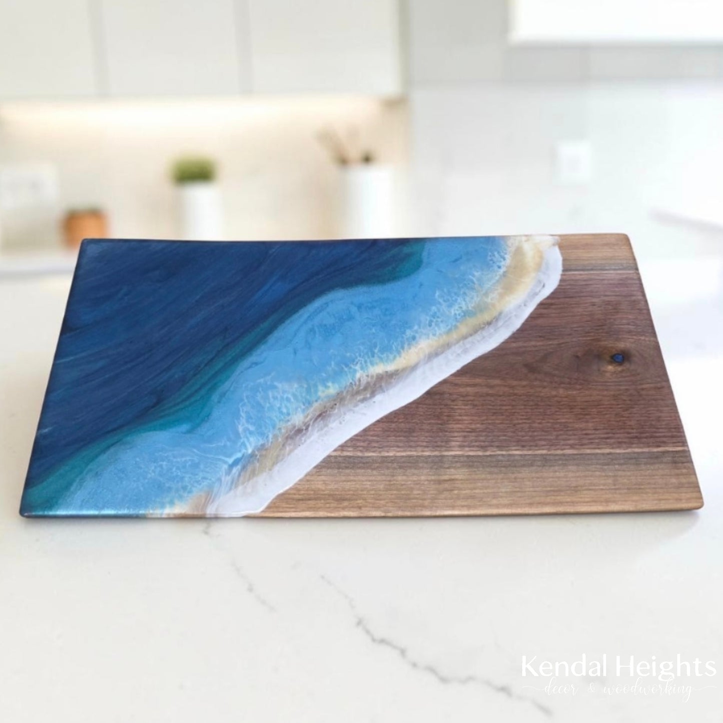 Epoxy Black Walnut Live Edge Charcuterie Board