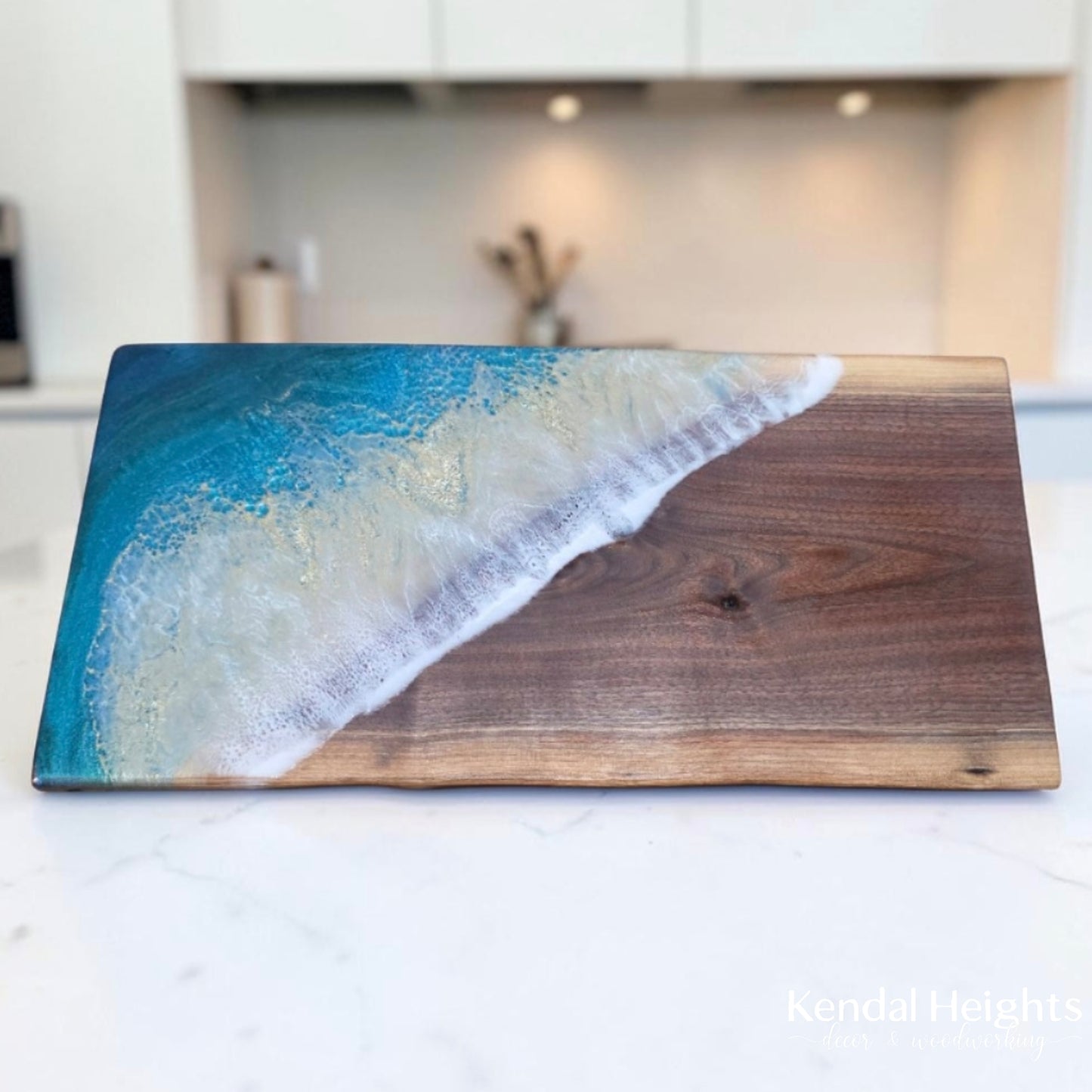 Epoxy Black Walnut Live Edge Charcuterie Board