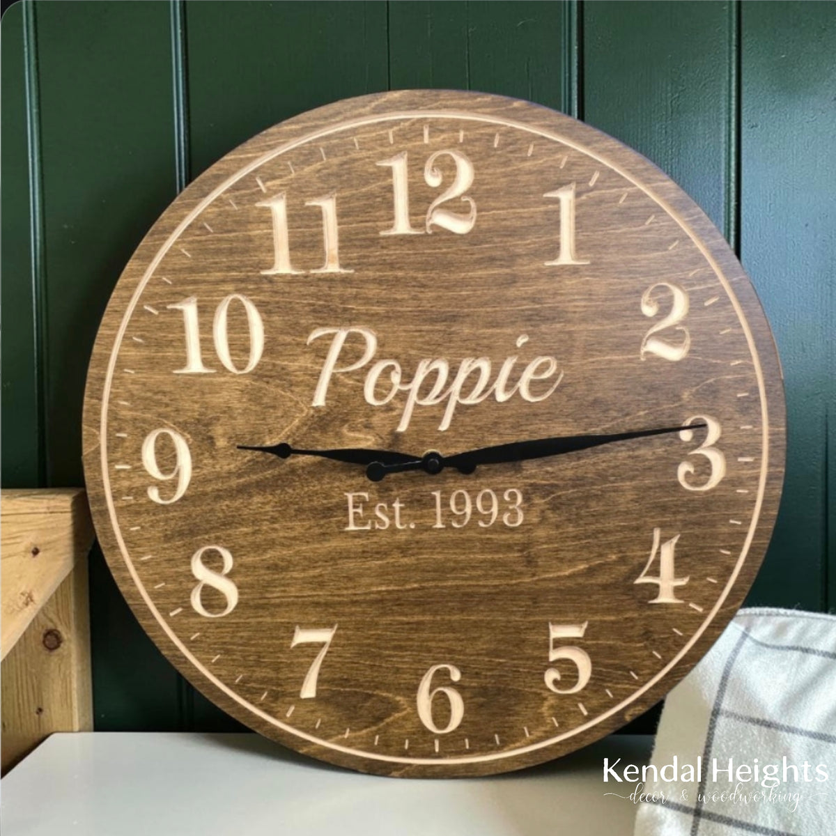 Custom Engraved Family Clock