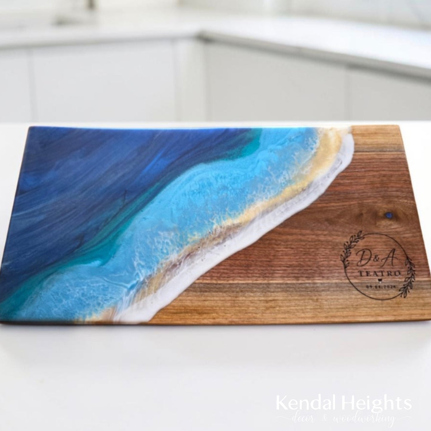 Epoxy Black Walnut Live Edge Charcuterie Board