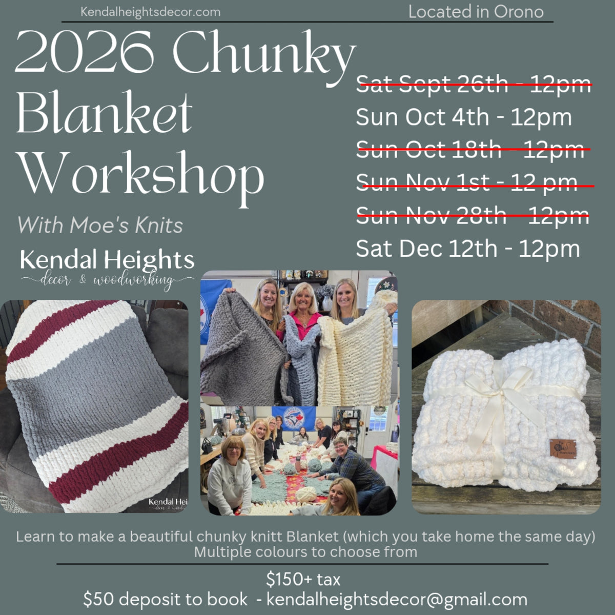 Blanket Workshop - Deposit Only