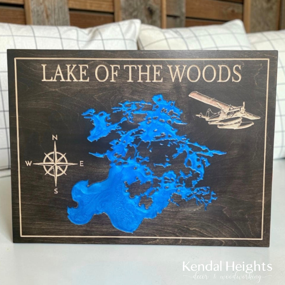Engraved Lake Sign