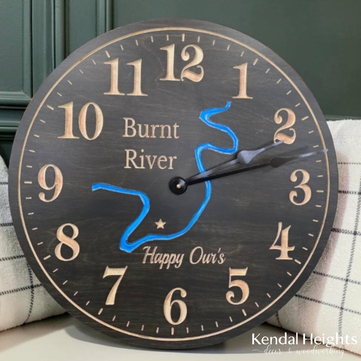 Custom Engraved Lake Clock