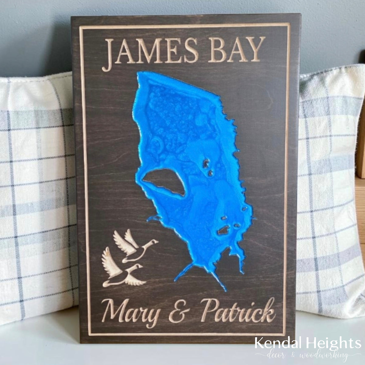 Engraved Lake Sign