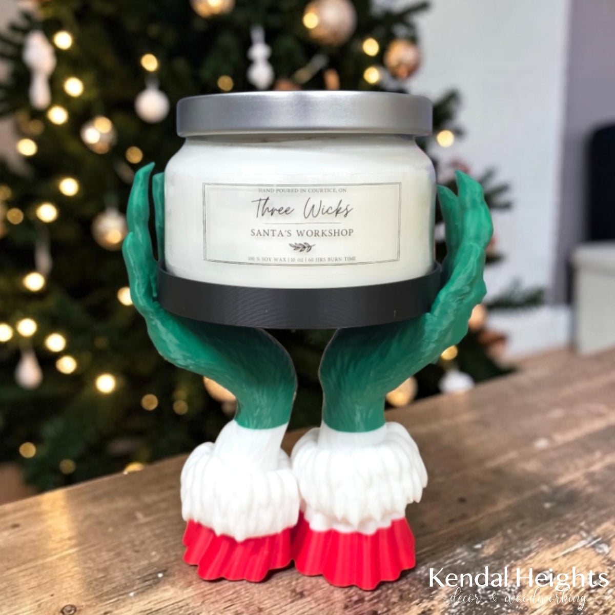 Grinch Candle Holder