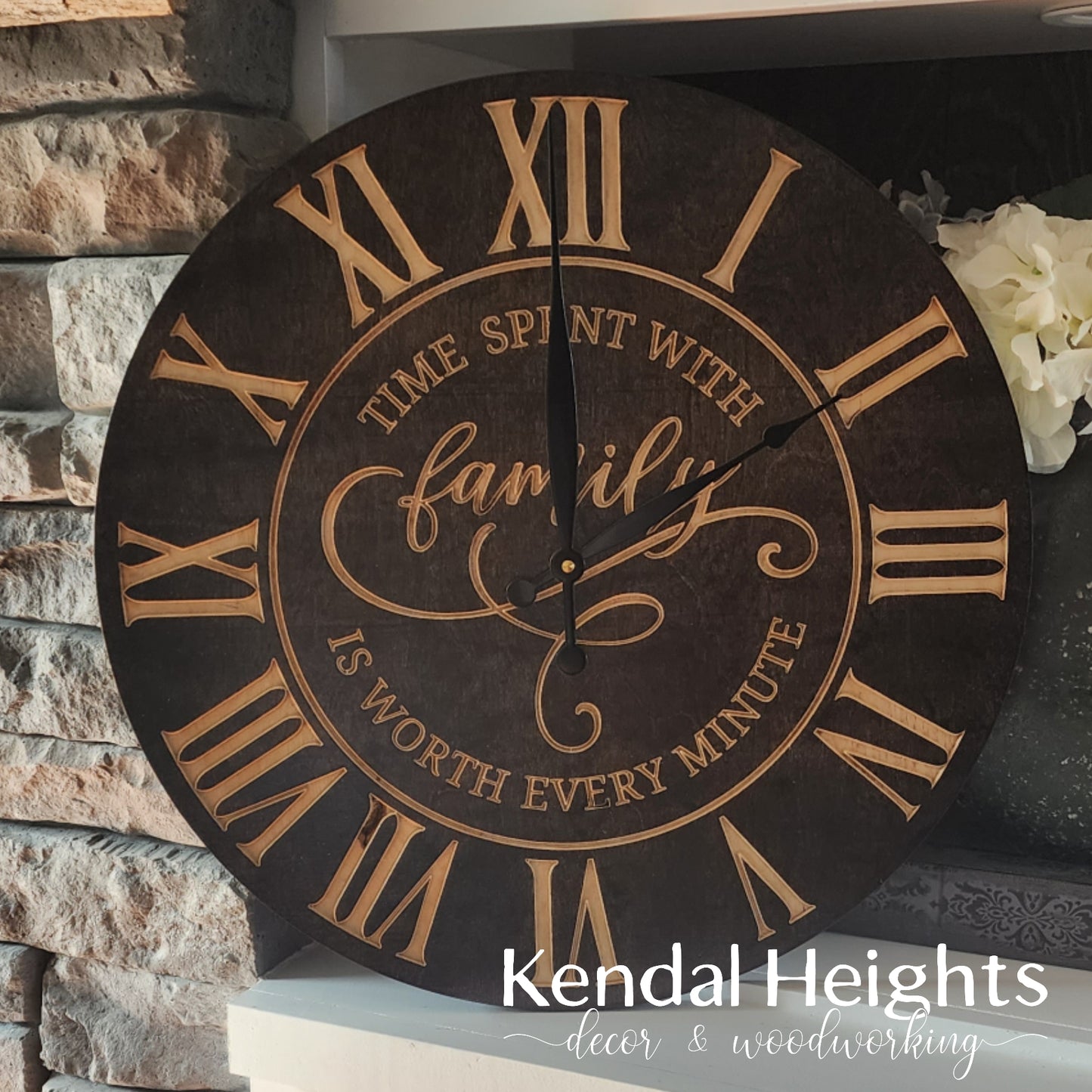 Family Engraved Clock