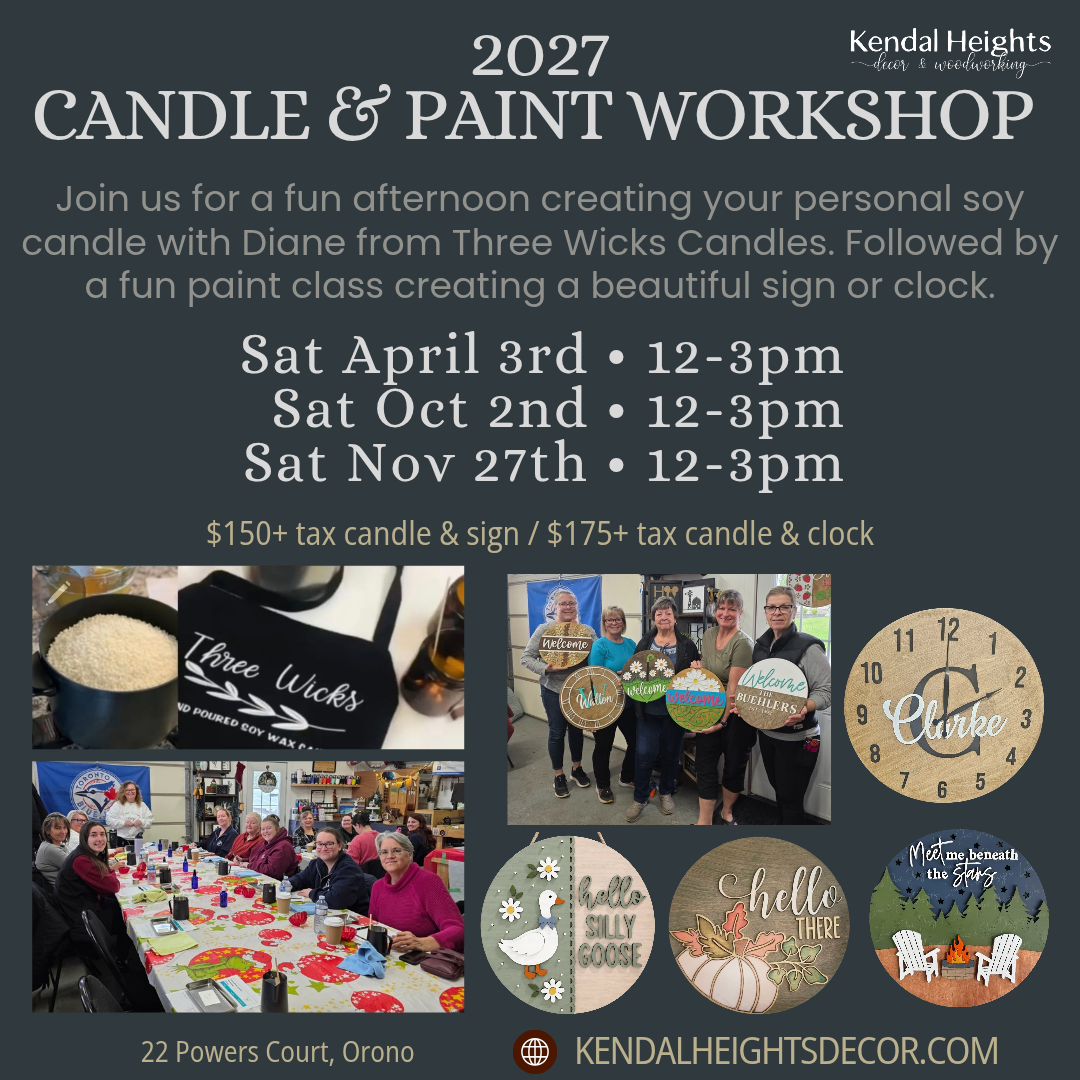 Dual Candle & Paint Workshop - Three Wick Candles