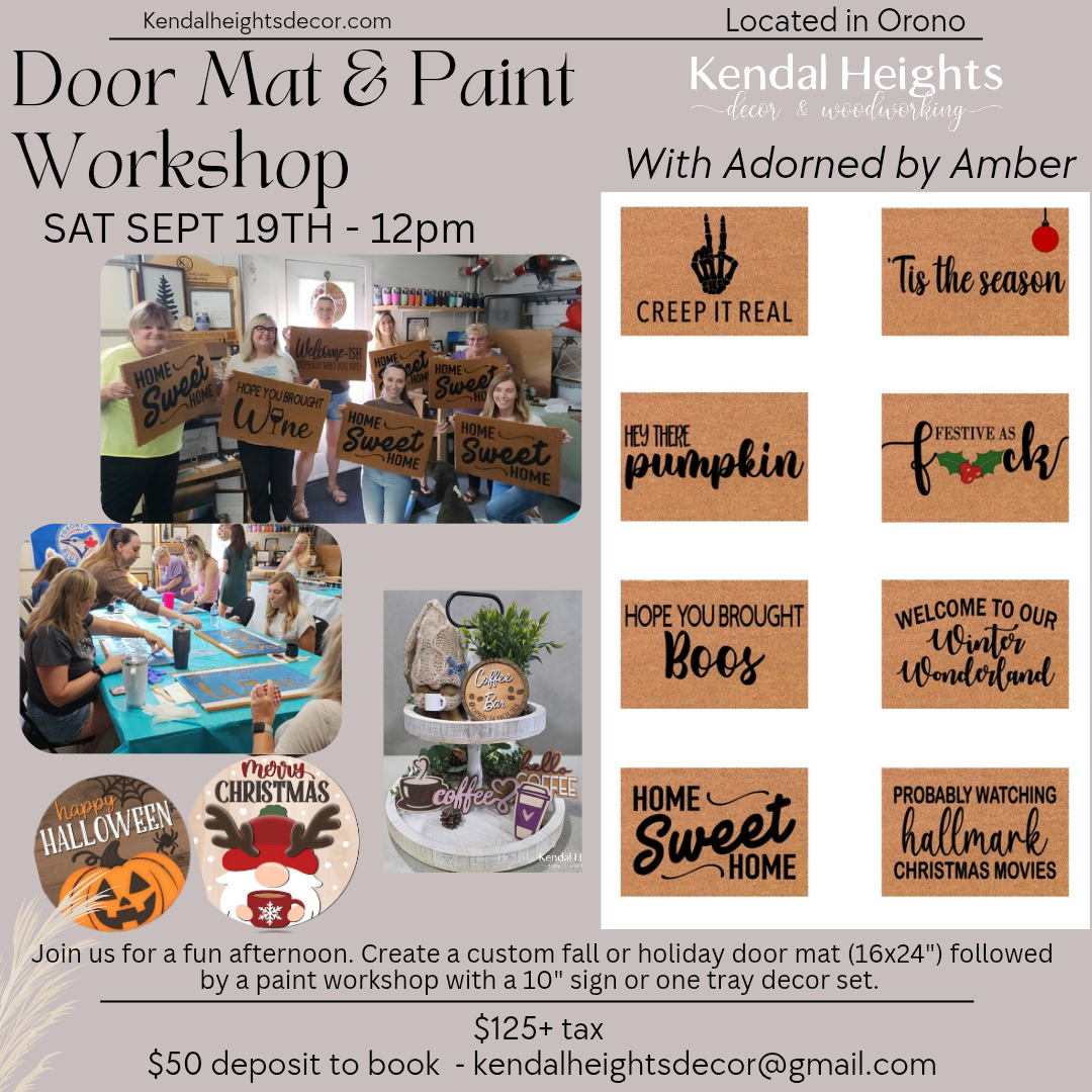 Door Mat & Paint Workshop - Deposit only