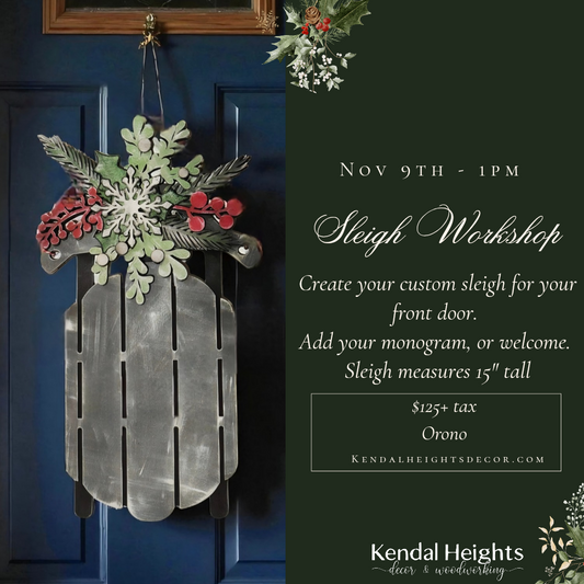 Sleigh Workshop - Deposit Only