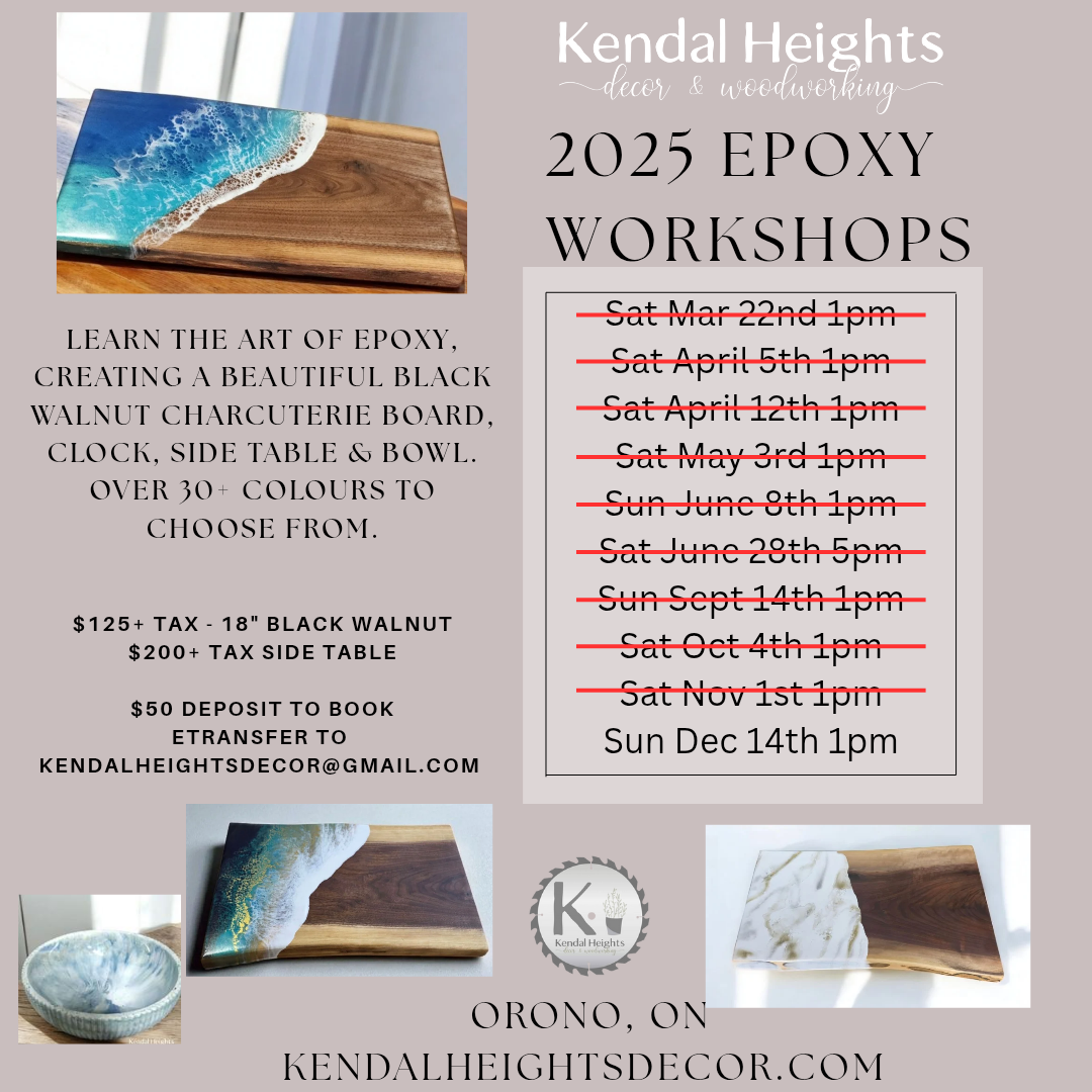 Epoxy Workshop Events - Deposit Only