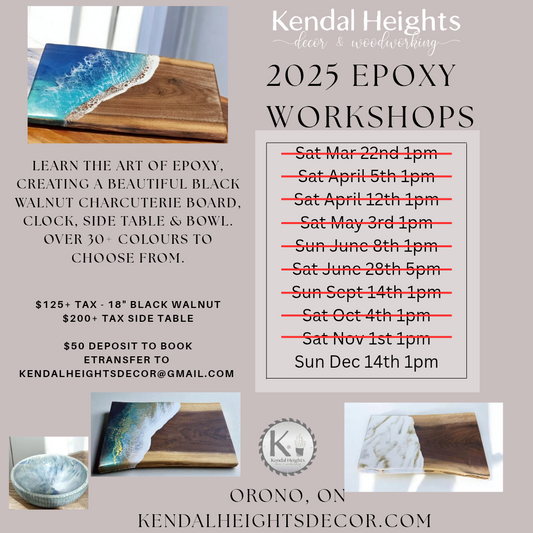 Epoxy Workshop Events - Deposit Only