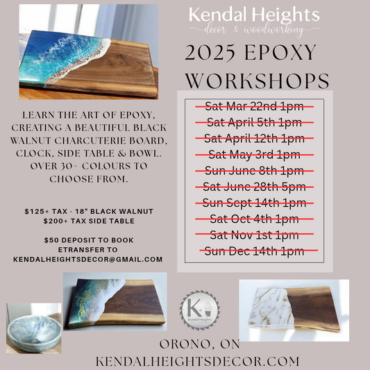 Epoxy Workshop Events - Deposit Only