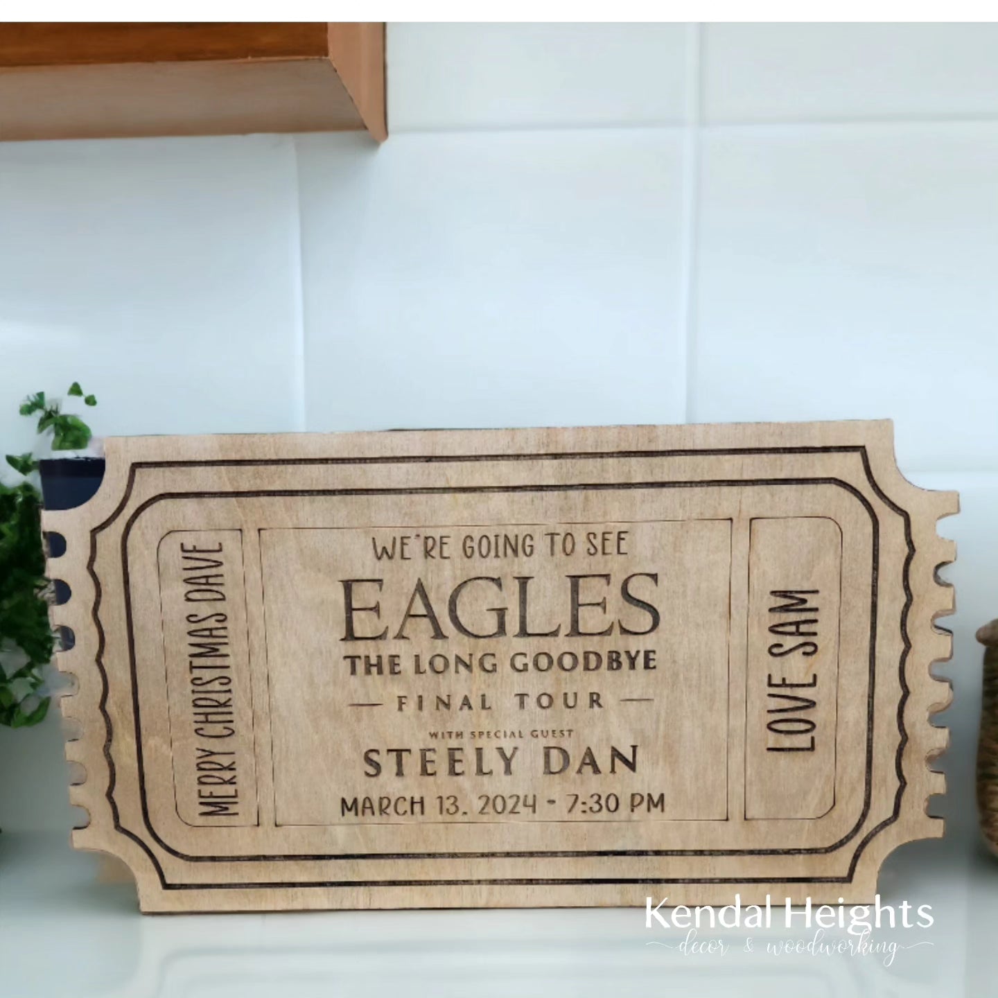 Personalized Wooden Ticket