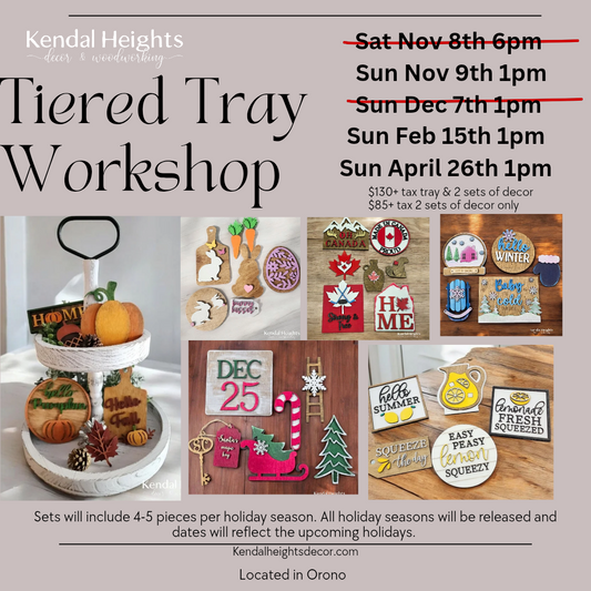 Tiered Tray Workshop Events - Deposit Only