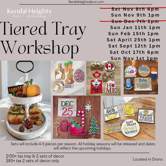 Tiered Tray Workshop Events - Deposit Only