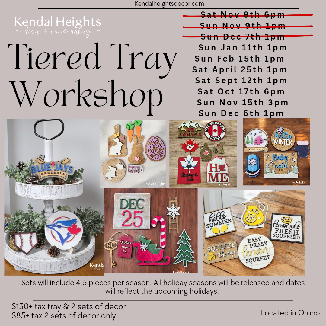 Tiered Tray Workshop Events - Deposit Only