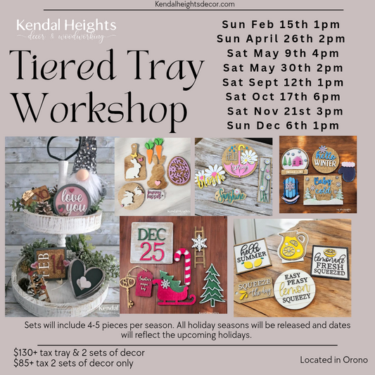 Tiered Tray Workshop Events - Deposit Only