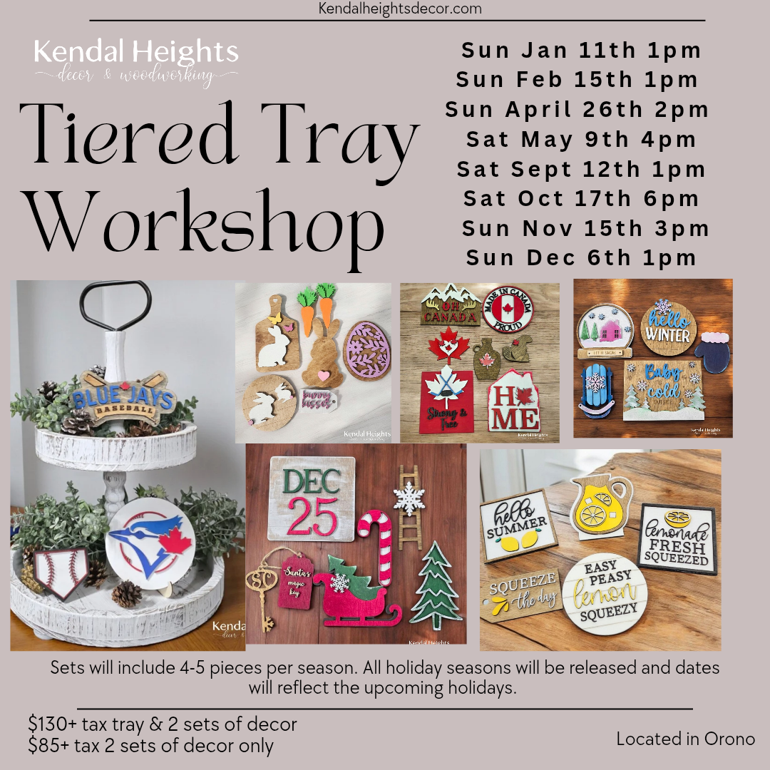 Tiered Tray Workshop Events - Deposit Only