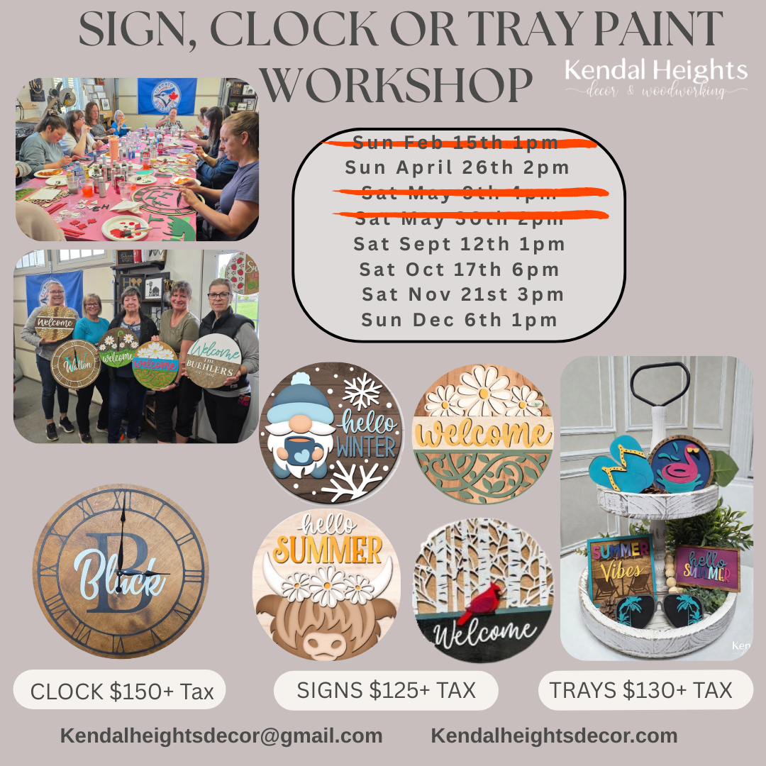 Paint, Tiered Tray,  Clock Workshop Events - Deposit Only