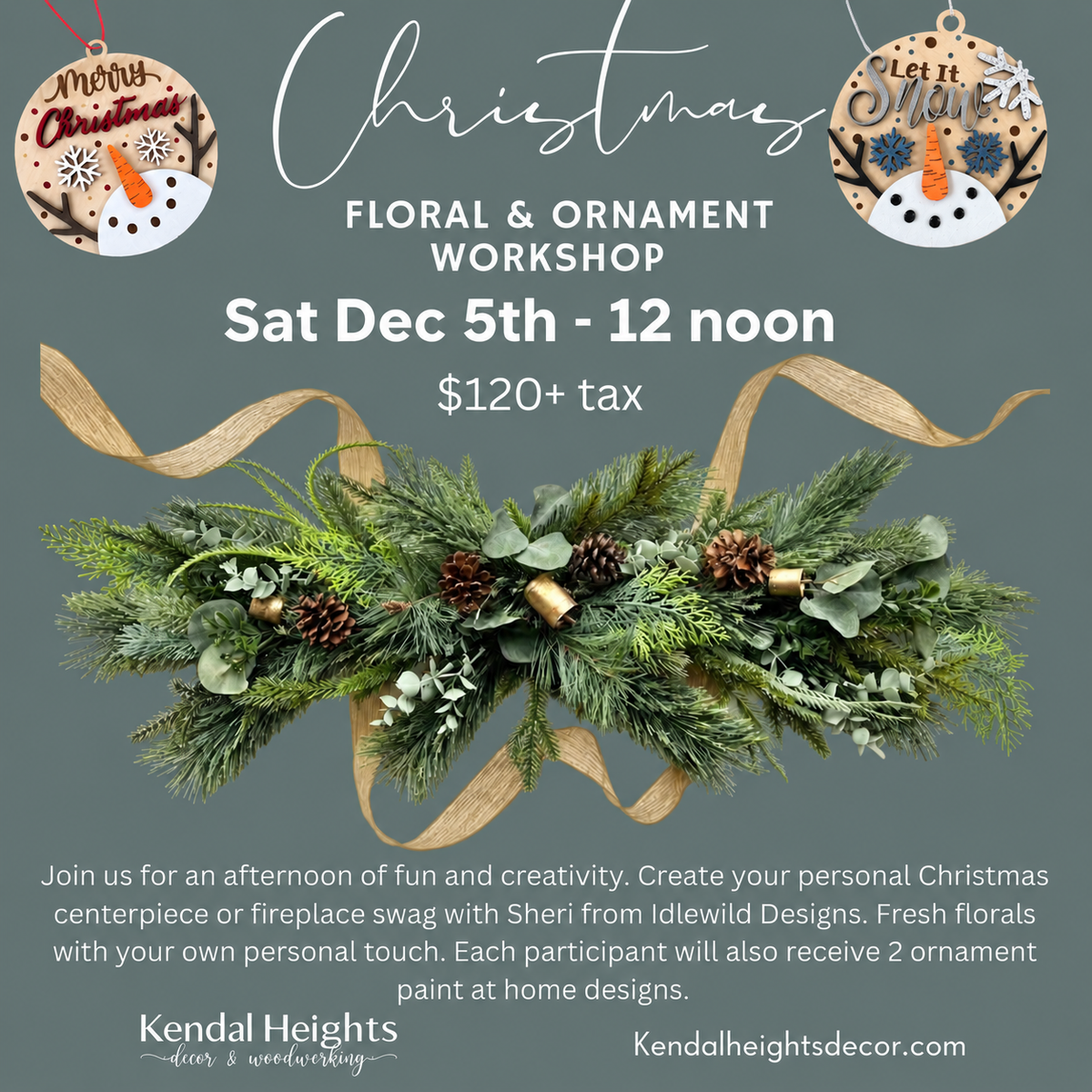 Christmas Holiday Swag Workshop